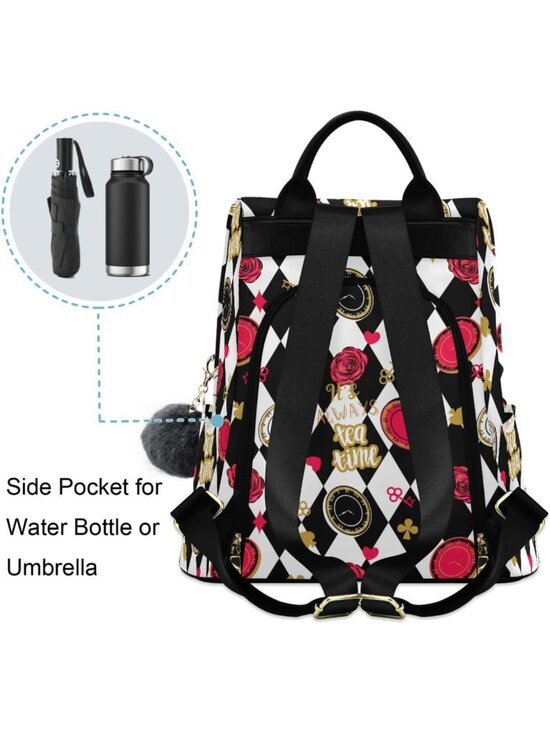 Chic Alice Chess Board Backpack Purse for Women | Stylish Travel Shoulder Bag main image 4